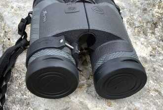 Review: Burris LRF 10x42 binoculars Laser Rangefinder binoculars on rock