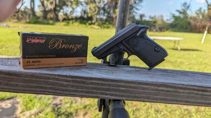 Beretta handgun with PMC ammunition