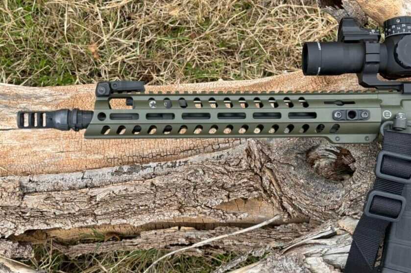 Handguard with access for tuning the included adjustable gas block