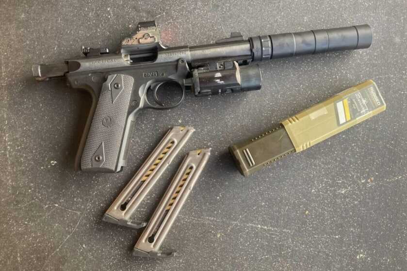 3 - An A+ Modular 22 Silencer // Rugged Mustang22 Mustang22 on ruger 22/45