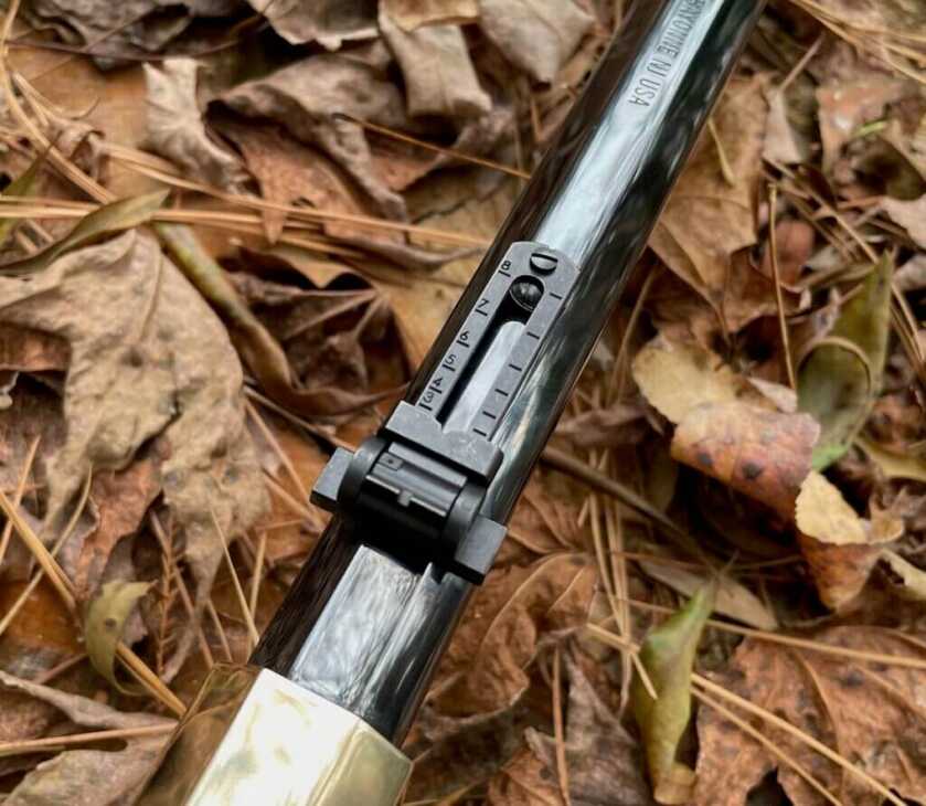 3 - Hunt365 - The New Original Henry In Hunt Camp rear sight on the New Original Henry