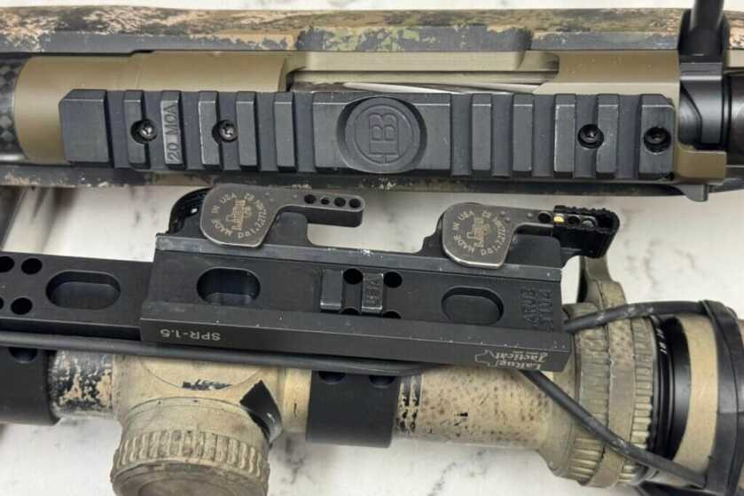 Scope mount rails can't go where the Bergara symbol is forcing me to mount the scope further back