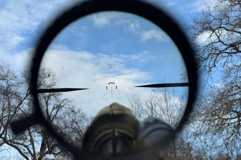 Small manufacturing defect or debris caught inside the scope