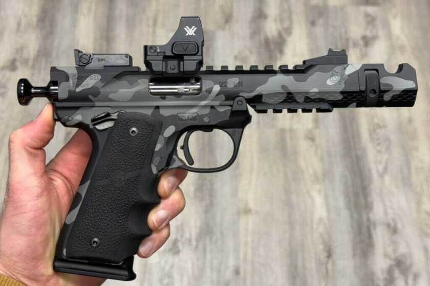 3 - Volquartsen Camo Black Mamba 22LR: Full Pistol Review Machined Picatinny rail sections for optics and weapon lights/lasers