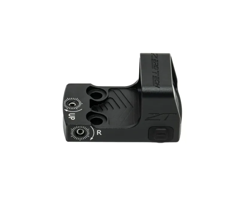 side view of red dot