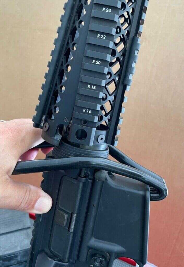 using a delta ring tool to instal a drop-in hand guard