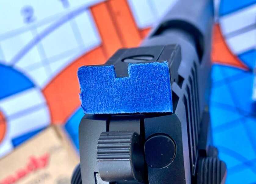 Rear iron sights after some upgrades