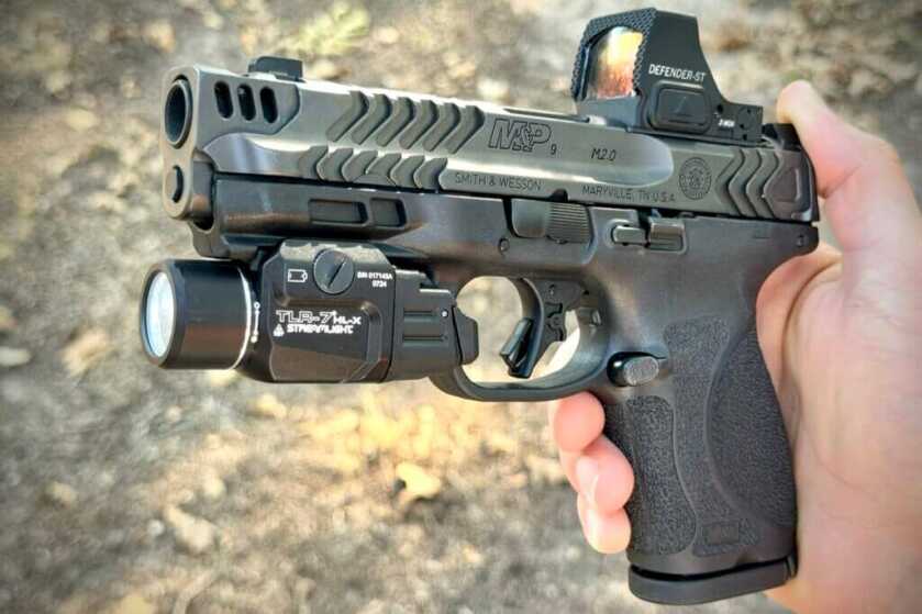Smith & Wesson M2.0 Carry Comp with red dot and weapon light