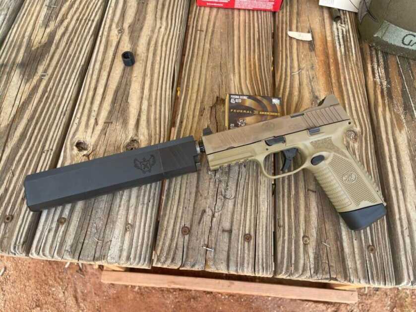 FN 545 Tactical with suppressor