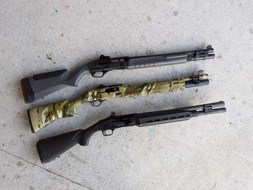 three tactical shotguns