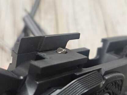 Right side of the ambi safety on the MAC 9 double stack 1911.