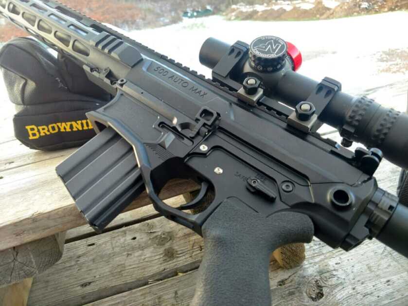 big bore rifle with scope