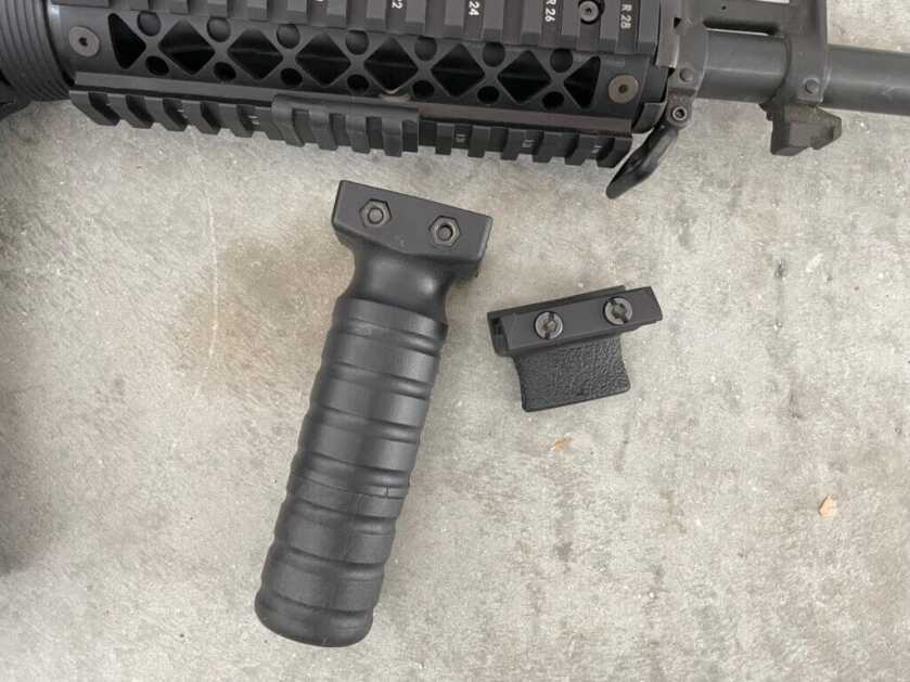 customize your AR-15 with vertical grip and thumb rest
