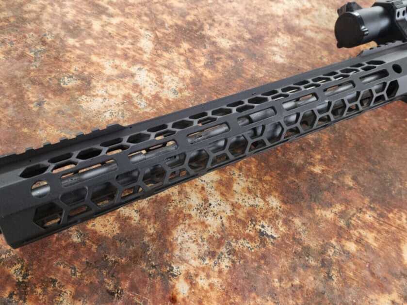 handguard on rifle