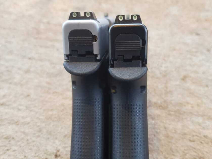 night sights on Glocks