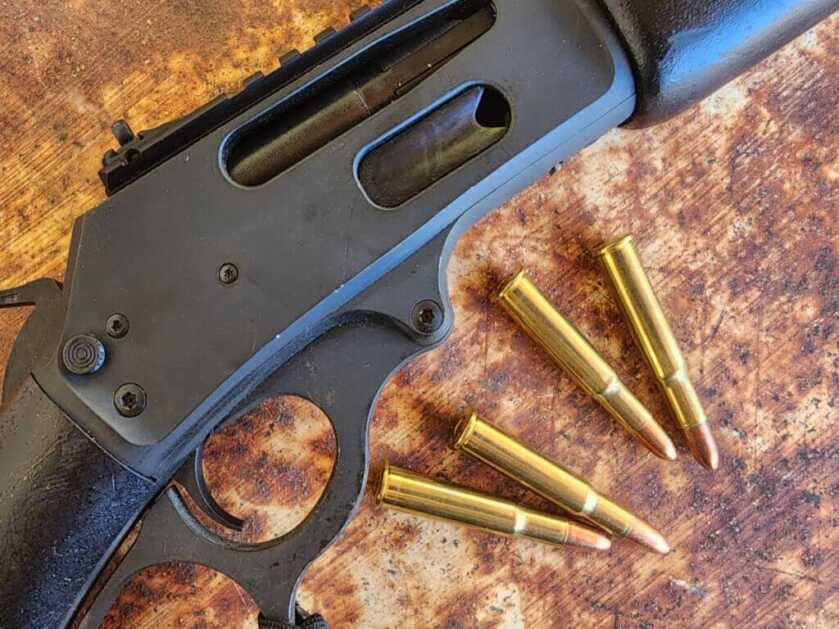 lever-action with ammunition