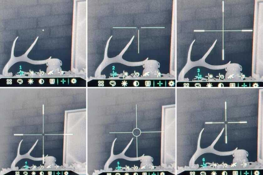 different reticles of the RH-25