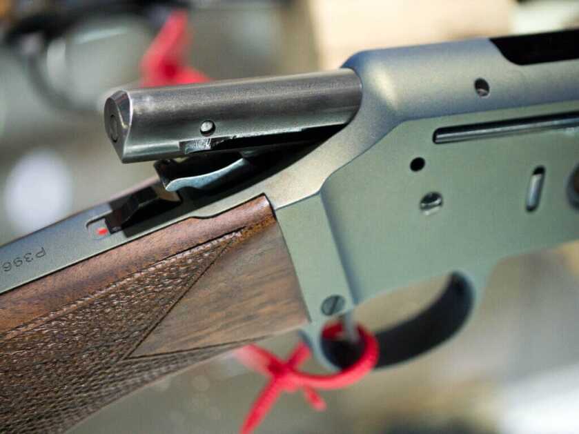 CLose up of the bolt open.