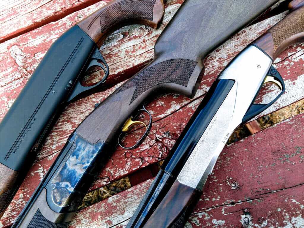 trio of shotguns