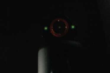 This is how the sights appear with only the aid of a flashlight. 