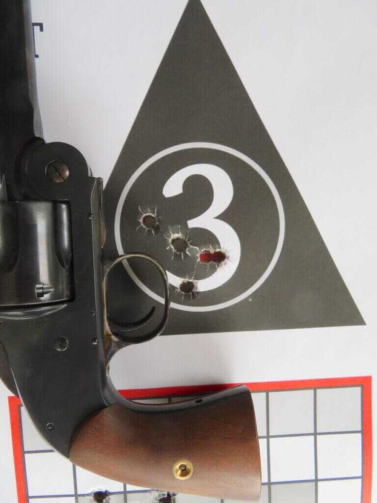 Cimarron Model No. 3 American target with Federal American Eagle at 10 yards