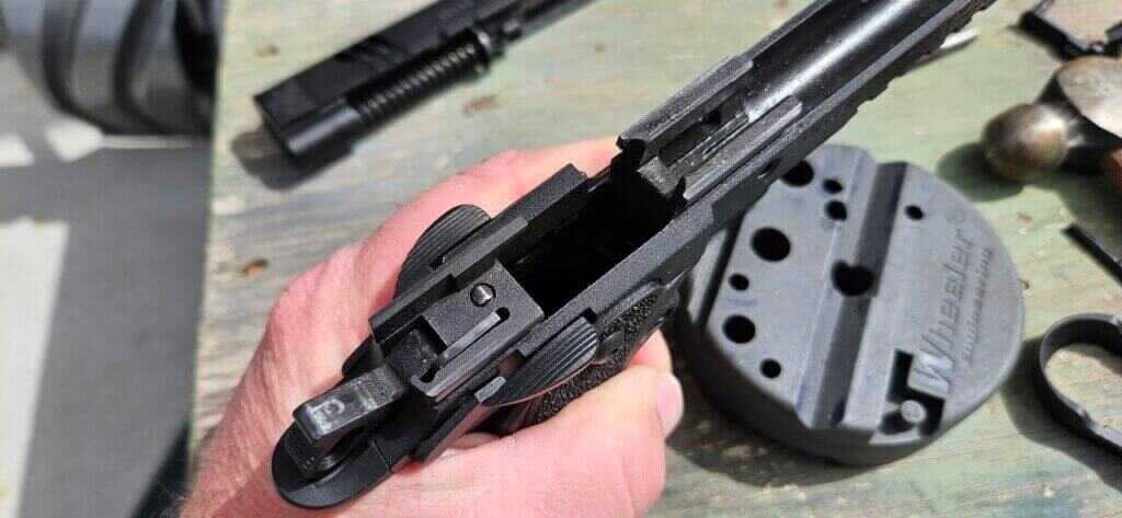 Thumb safety and Series 80 firing pin block on the EAA Witness2311 CMXX