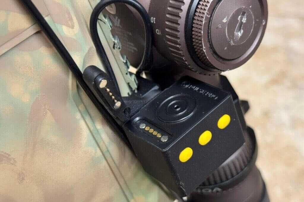 Shooters Global Pulse Pro magnetic cable connection for the ocular LED and charging system