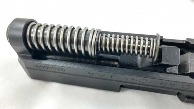 The captive dual recoil springs not only help with reliable function, but tame recoil as well.