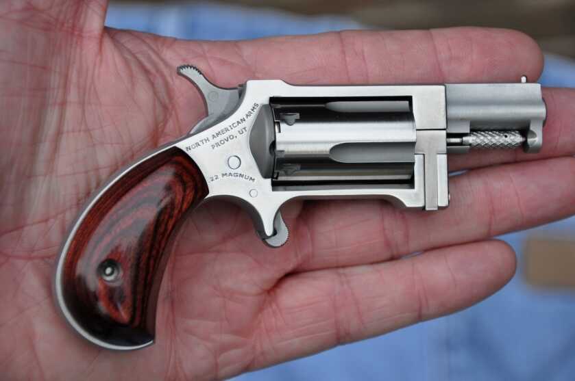 NAA Sidewinder five shot .22 Magnum mini revolver for pocket carry