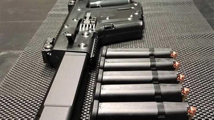 KRISS Vector Gen II 10mm carbine with loaded Glock magazines