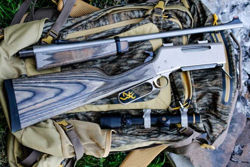 Browning BLR Takedown lever action rifle in .30-06 for backcountry hunting
