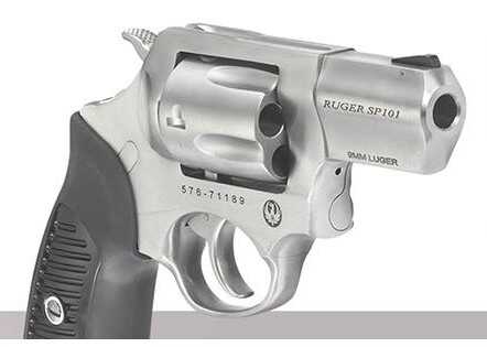 Ruger SP101 9mm stainless steel five-shot revolver, best all-steel Ruger 9mm revolver 2026
