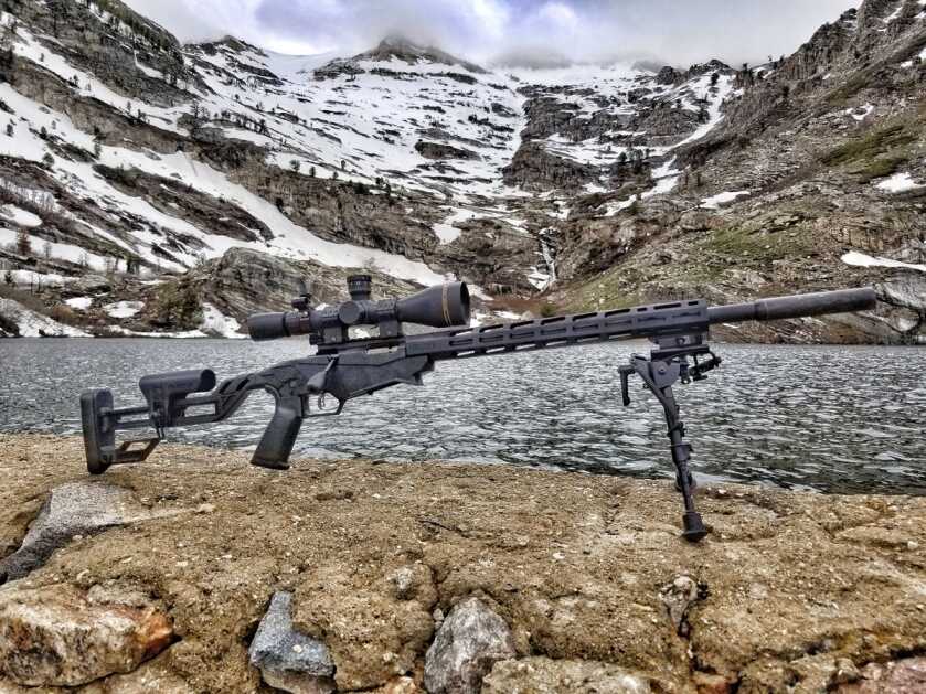 Ruger Precision Rimfire .22 LR with scope, suppressor and bipod