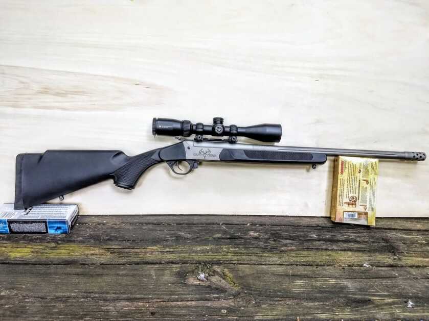 Traditions GII Outfitter .45-70 single-shot rifle fitted with a Vortex Crossfire II scope