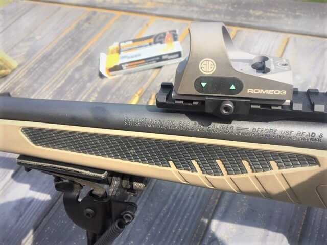 Savage 110 Scout rifle with SIG Romeo3 red dot