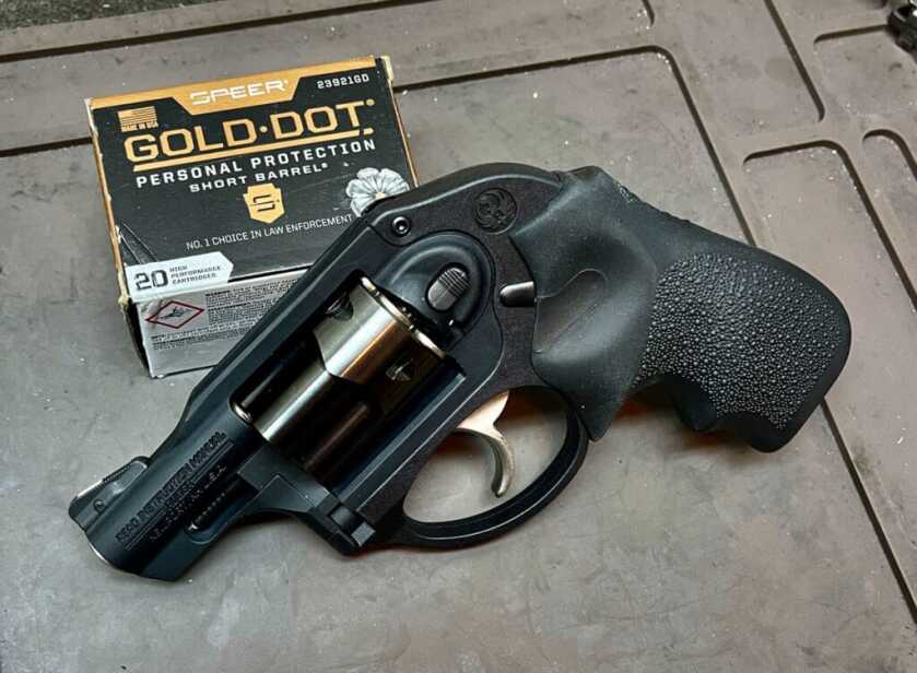 Ruger LCR 38 Special revolver with Speer Gold Dot ammunition
