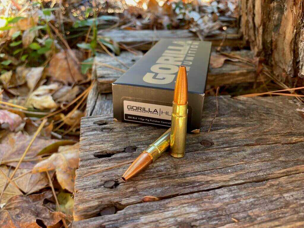 Gorilla Hunt 300 Blackout ammunition box and cartridges