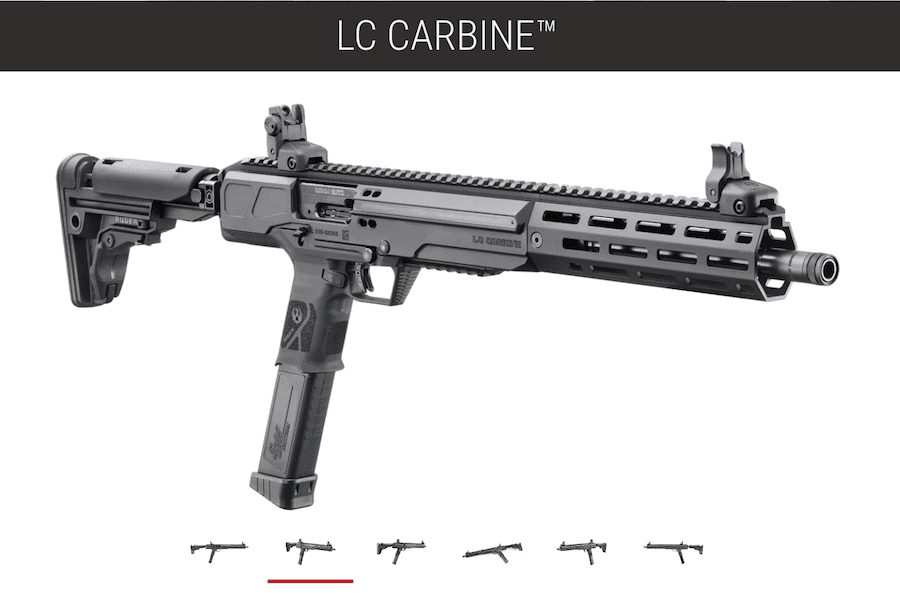 Ruger LC Carbine 10mm with folding stock and M-LOK handguard