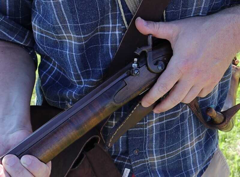 percussion lock muzzleloading rifle