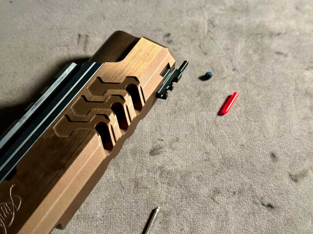 The front sight is a Tag Precision 