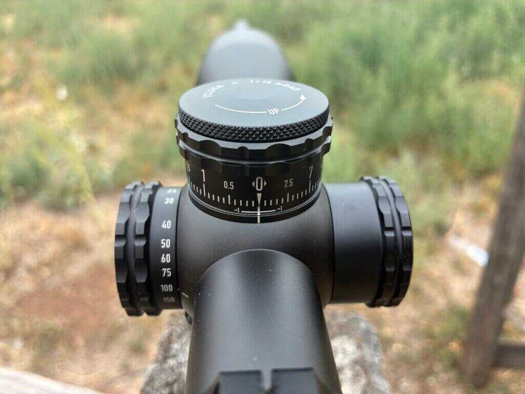 Element Helix Gen 2 turret detail with numbers centered on indicator