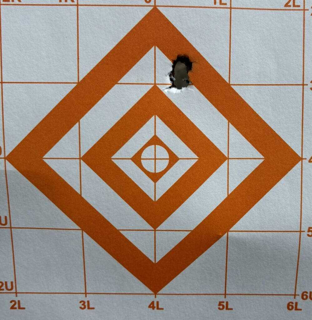 Two-shot group fired with the Tenet Vesper 6.5 and Horizon single-port brake attached