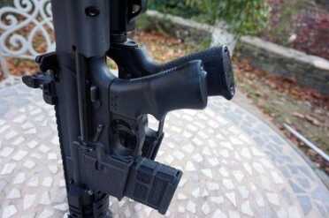 The A*B Arms P Grip--Review The P*Grip has a slight concave shape on the back of the grip.