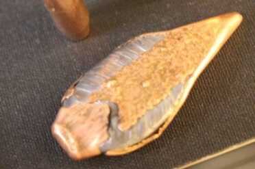 Another view of the flattened round.