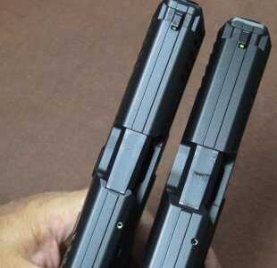 H&K VP40 Review– Great Pistol with More Punch One good look at the slides of the VP9 (left) and the VP40 (right) and one can understand why the 40 won't fit in the 9’s holster.