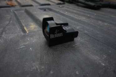 The optic itself is protected by a steel wrap that takes the majority of the abuse of everyday use.