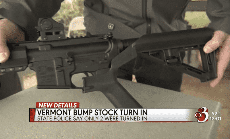 Only 2 Bump Stocks Turned Over To Vermont State Police Ahead of Deadline Only 2 Bump Stocks Turned Over To Vermont State Police Ahead of Deadline