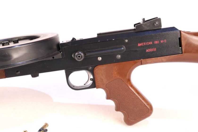 Two Criminals and The American 180 Submachine Gun: 1,200 RPM Rimfire Ripper Two Criminals and The American 180 Submachine Gun: 1,200 RPM Rimfire Ripper