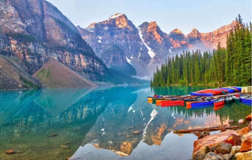 Canadian mountain lake scene