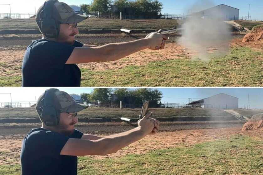 shooting a handgun